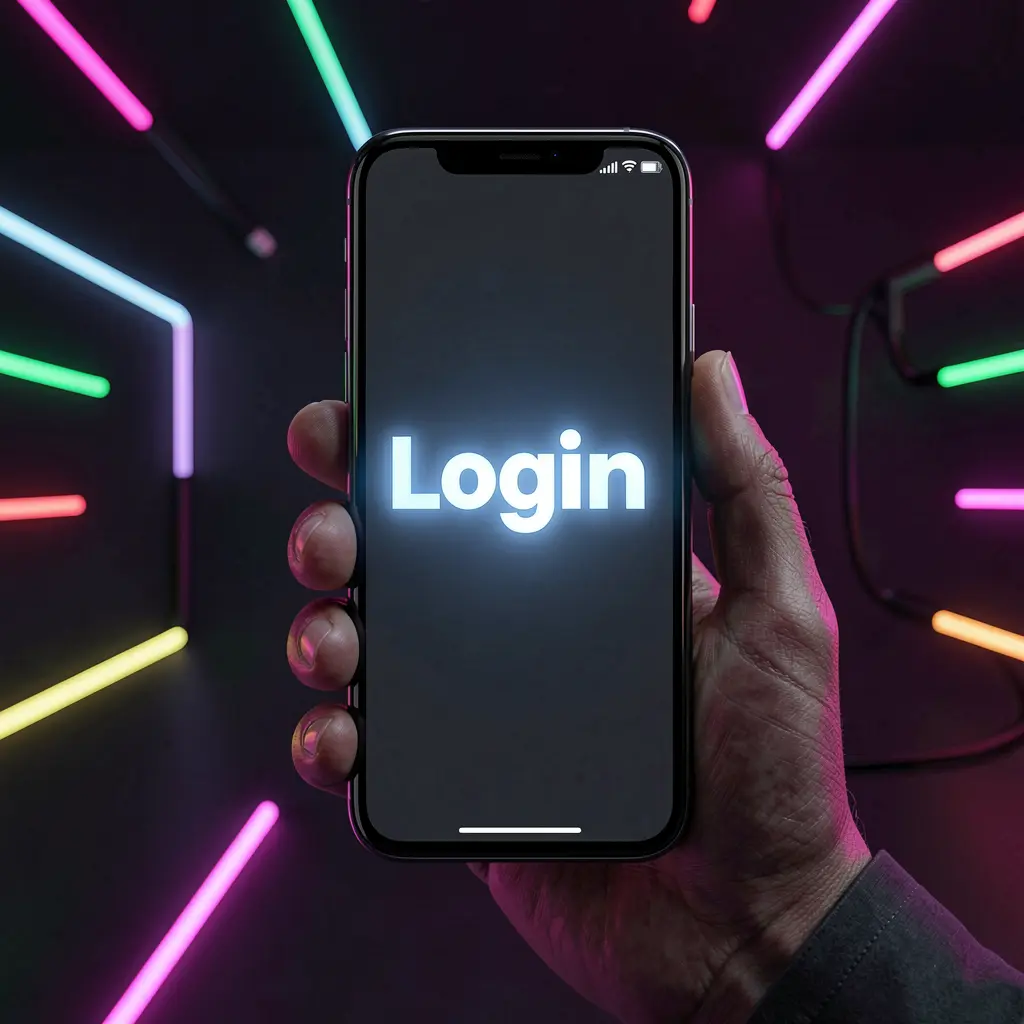 NOW23 Login – Secure and instant access to your casino account in Malaysia Modern smartphone with a bright login screen held in hand symbolizing secure access to the NOW23 casino account in Malaysia